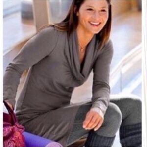 Athleta Lost River Cowl Neck Long Sleeve Dress Size Small